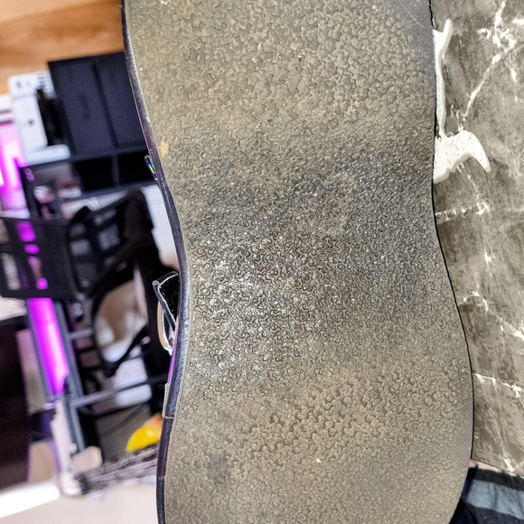 Demonia Black Heart Buckle Boots Iridescent Black ( Emily Size 8 Women's) - Picture 3 of 10